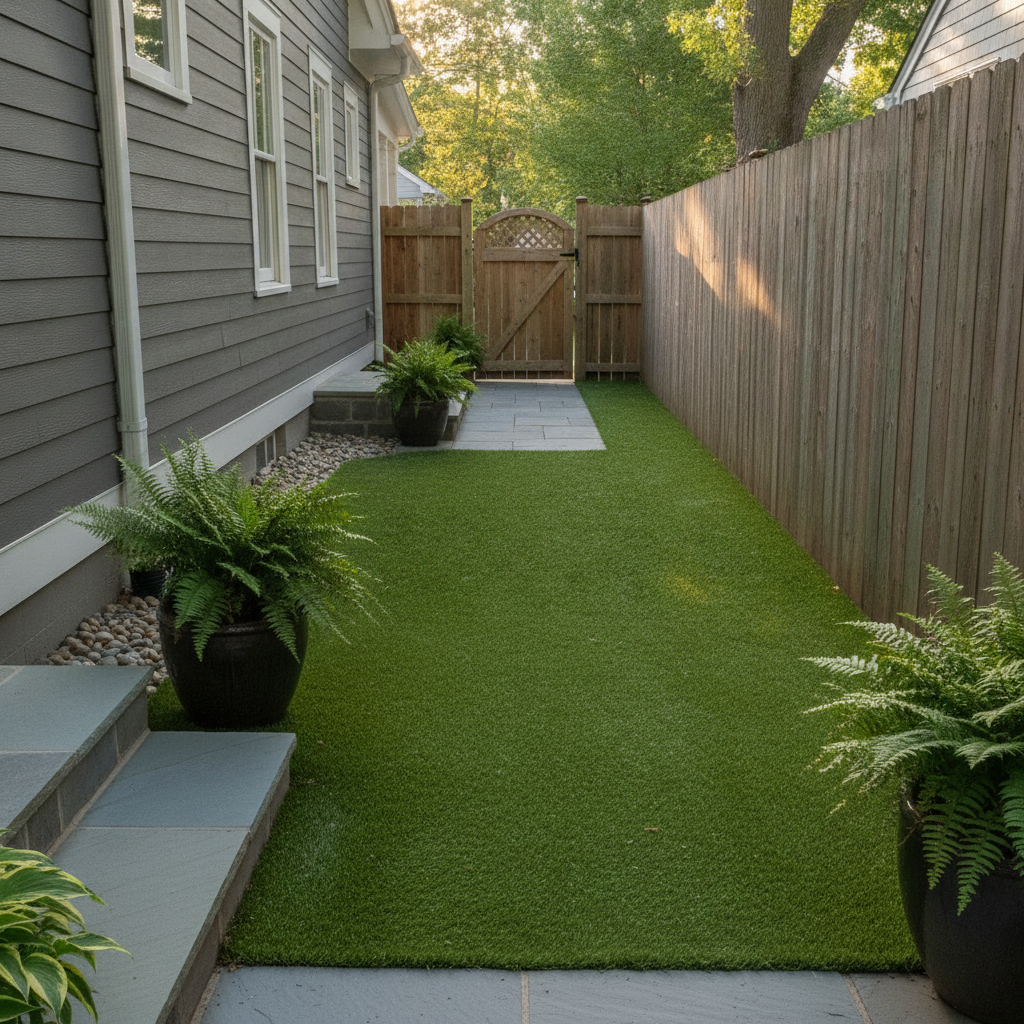 How Do You Install Artificial Turf in a High-Traffic Entryway or Side Yard in Arlington, VA?