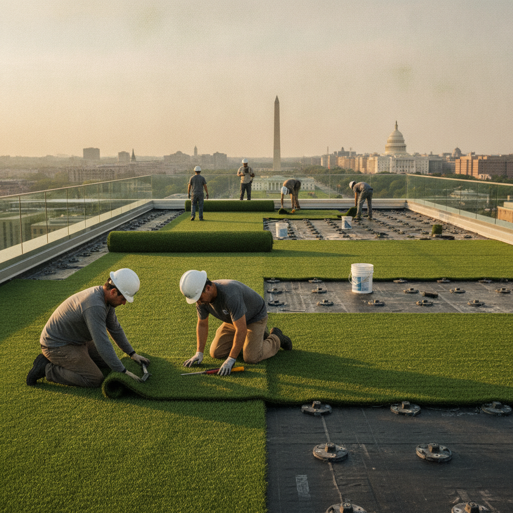 How Do You Install Artificial Turf on a Rooftop Deck or Balcony in Washington, D.C.? What Urban Property Owners Need to Know