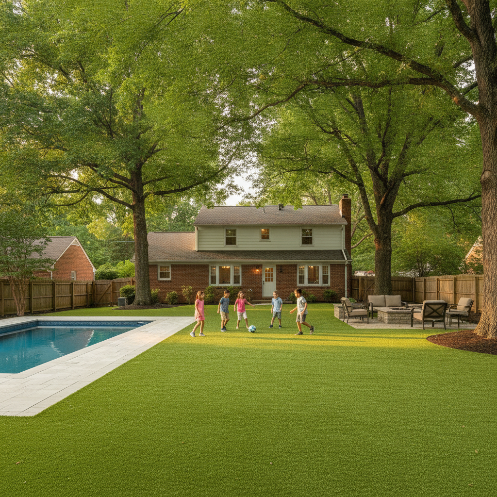 Can You Install Artificial Turf in a Shaded Backyard in Burke, VA? What Homeowners Need to Know