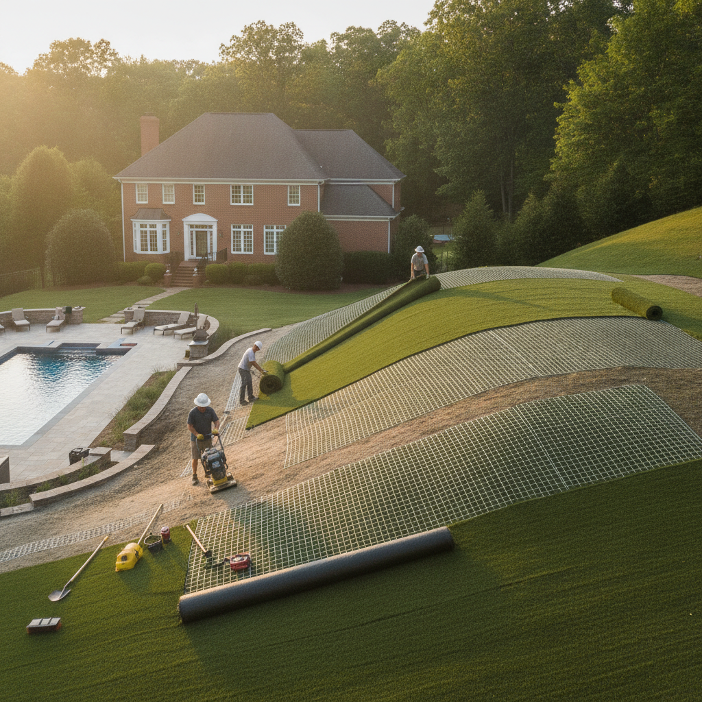 How Do You Install Artificial Turf on a Steep Slope or Hill in a Backyard in Fairfax, VA? What Homeowners Need to Know