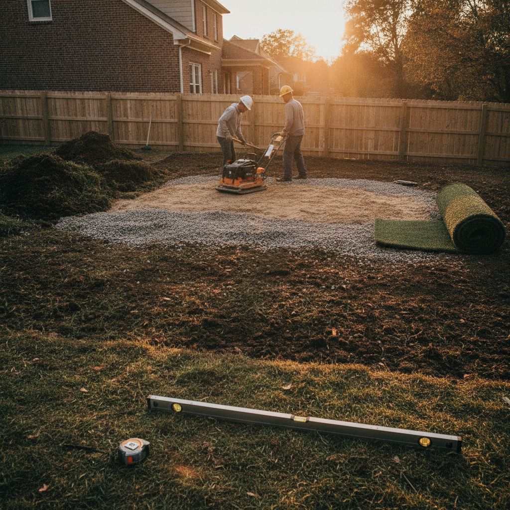 How Do You Remove Natural Grass and Prepare the Ground for Artificial Turf in Burke, VA?