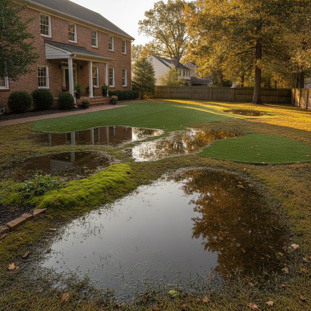 How Do You Install Artificial Turf in a Backyard with Chronic Drainage Problems in Ellicott City, MD? What Homeowners Need to Know