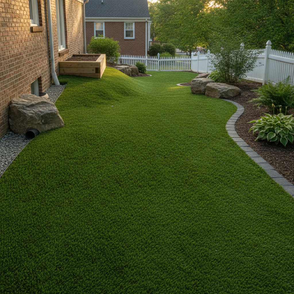 How Do You Install Artificial Turf on a Steep or Uneven Side Yard in Burke, VA? What Homeowners Need to Know About Narrow Corridor Installations