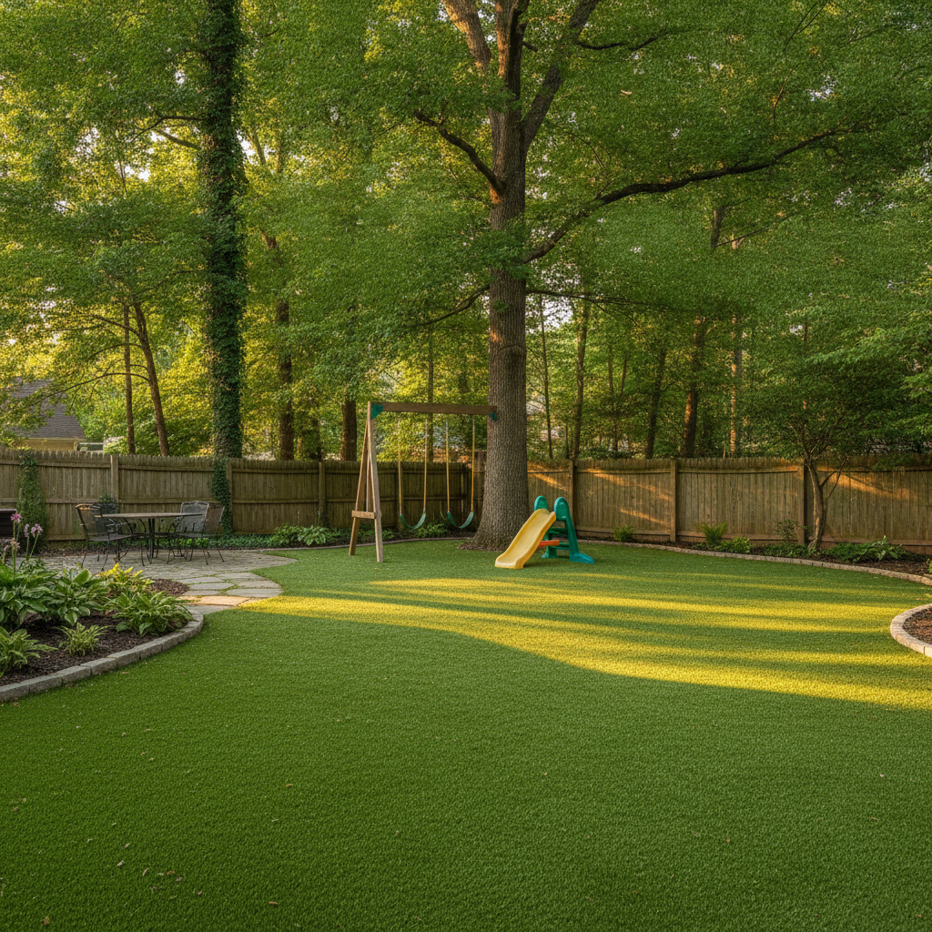 How Do You Install Artificial Turf in a Shaded Backyard or Under a Tree Canopy in Waldorf, MD? What Homeowners Need to Know
