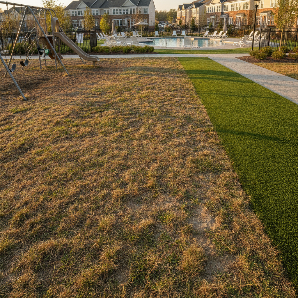 How Do You Renovate a Worn-Out HOA Common Area with Artificial Turf in Fairfax County, VA? What Property Managers and Board Members Need to Know